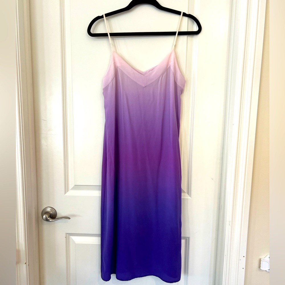 Equipment Silk Ombré Slip Dress